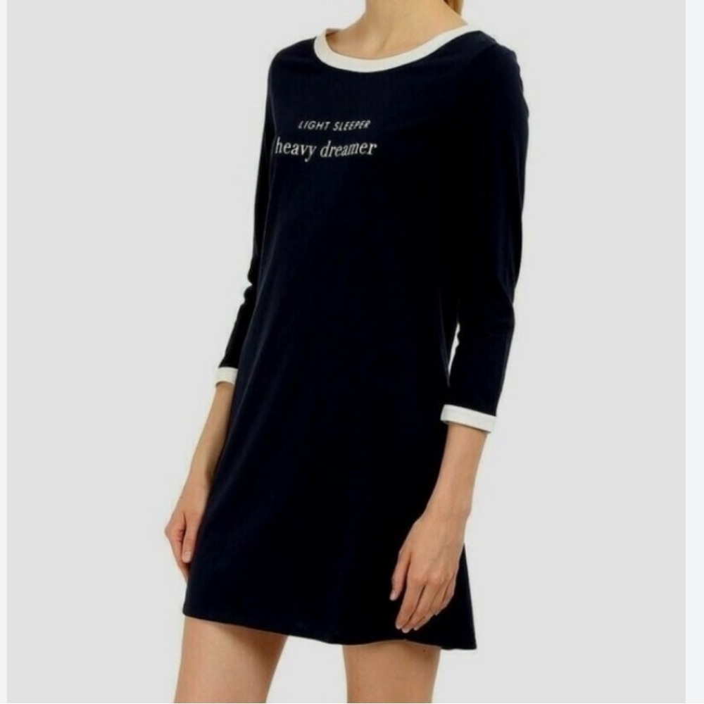 Kate Spade Black Night Shirt Gown